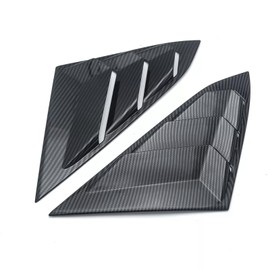 RONTCOS Rear Side Window Louver Shutter Air Vent Scoop Shades Blinds Cover Trim for Honda Civic Sedan 10th Gen 2016 2017 2018 2019 2020 2021 (Carbon Fiber)