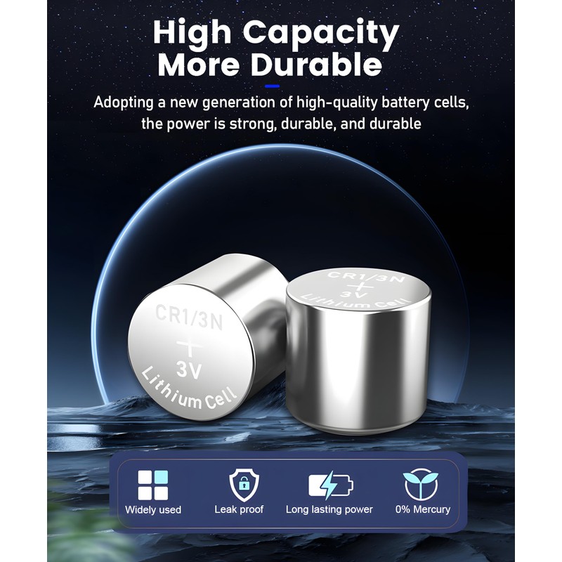 YKM CR1/3N 3V Lithium Batteries CR 1/3N DL1/3N CR-1/3N 2L76