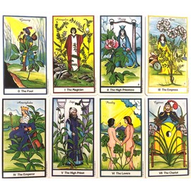 78 Tarot Cards, Rider Edition, Tarot Divination, Herbal Tarot, Japanese Instruction Manual Included (English Language Not Guaranteed)