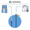 sonero® premium Audiokabel mit 1x 90° Stecker, 3.5mm Klinke, 1,50m,