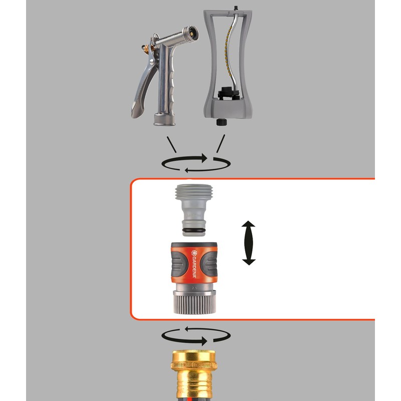 Gardena 6944 Accessory-End Quick Connector Set, for Any 5/8 Inch