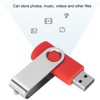 USB Flash Drive Candy Red Rotatable Portable Storage Memory Stick