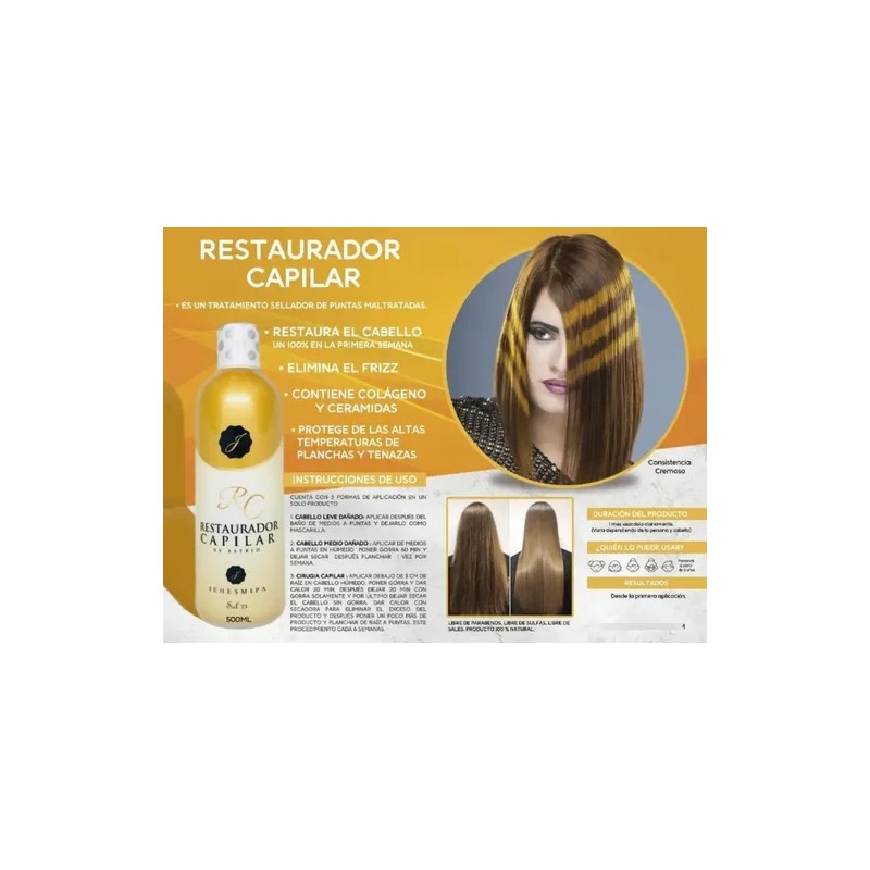 1 Restaurador Capilar Autentico Jehesmipa 500ml