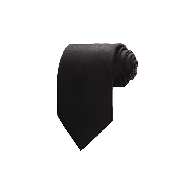 K. Alexander Black New Mens Solid Color Black Ties
