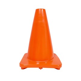 Cordova CTC12 Durable 12-Inch Orange Safety Cone with Reflective Collar - Weather-Resistant PVC for Traffic, Sports & Construction Zones