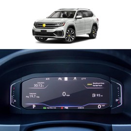 SKTU Displayschutzfolie kompatibel mit VW T-Cross/T-Roc/Tiguan 2 / Arteon 2 / B8 Passat Variant Instrumententafel Schutzfolie aus gehärtetem Glas Digital Cockpit Pro 10,25 Zoll