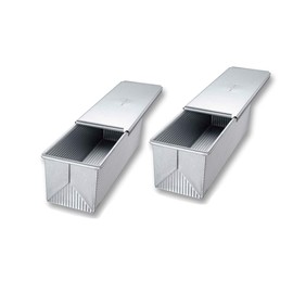 USA Pan Pullman Loaf Pan with Cover, Large w Set of 2