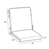 Arden Selections Outdoor Midback Chair Cushion, 18 x 16.5, Water