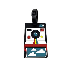 Cute Silicone Retro Polaroid Luggage Tag Fun Camera Suitcase Bag Baggage Tag Identification Labels Name ID Identifier