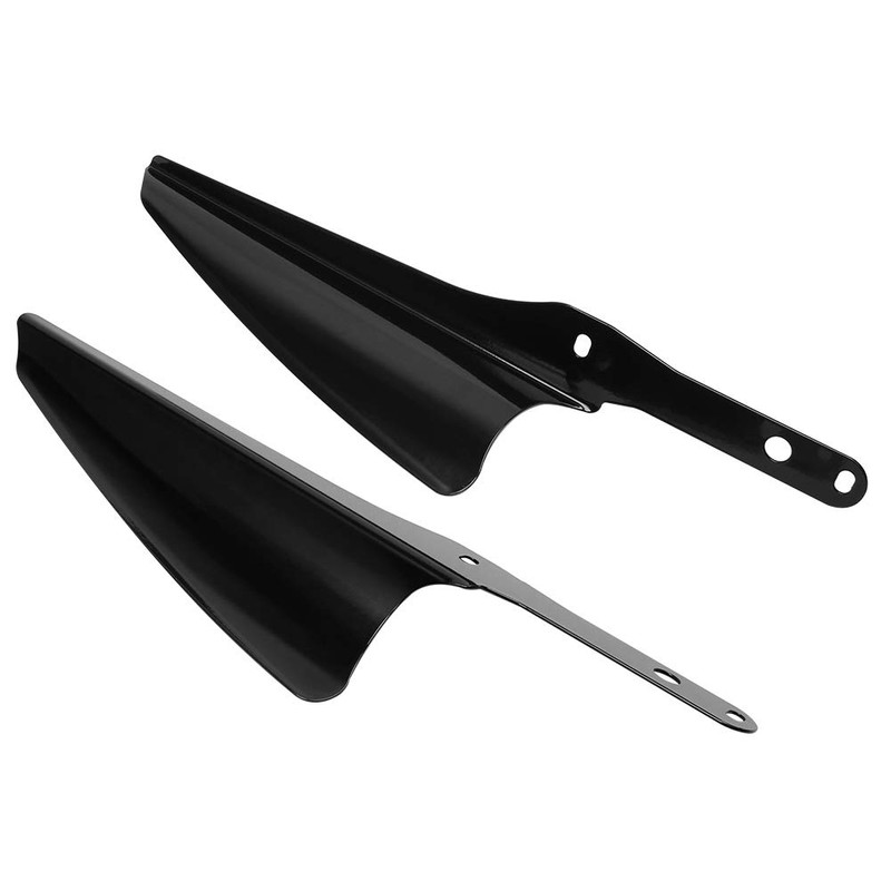 H RUO Front Fork Mount Wind Deflectors Windshield for Harley