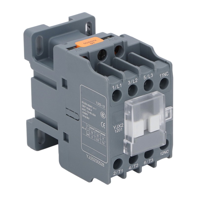 AC Contactor NC 12A Universal Rail Mount Silver Contact Low
