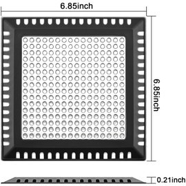 Aojuxix Shower Drain Hair Catcher/Drain Strainer/Shower Drain Cover for Bathroom Floor Drain, Stainless Steel and Silicone (6 inch, Black)