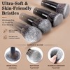 20Pcs Black White Makeup Brushes Set Professional with Case Premium