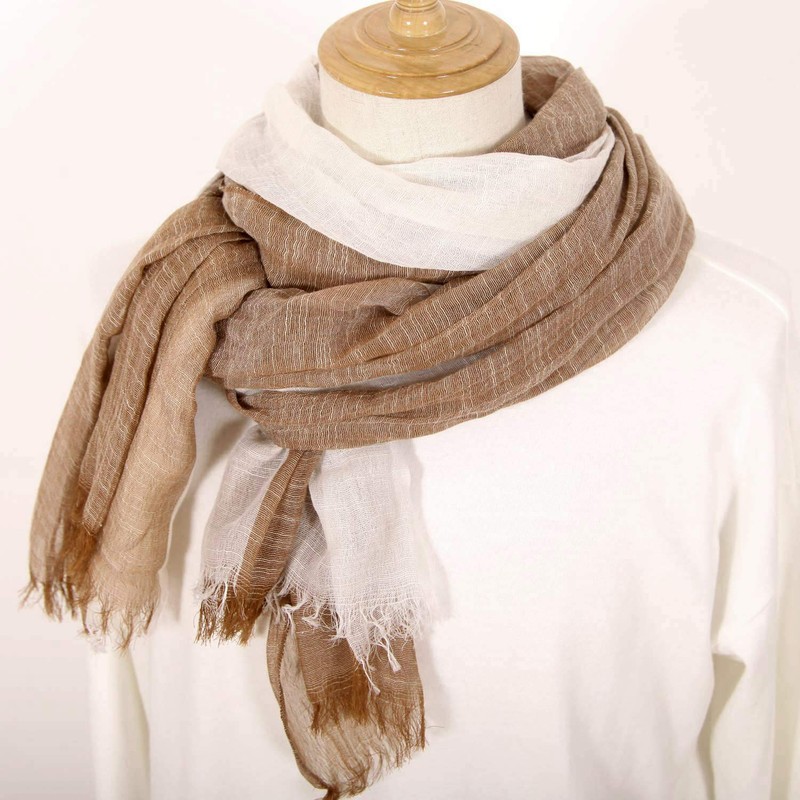 DAMILY Men's Scarf, Large Size, Plain, For Spring and Autumn,