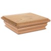 Woodway Pyramid Post Cap, fits 5.25" Post, in Premium Cedar,