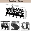MAYJOYDIY Welcome Key Hooks Metal Butterfly Leaves Coat Rack Wall