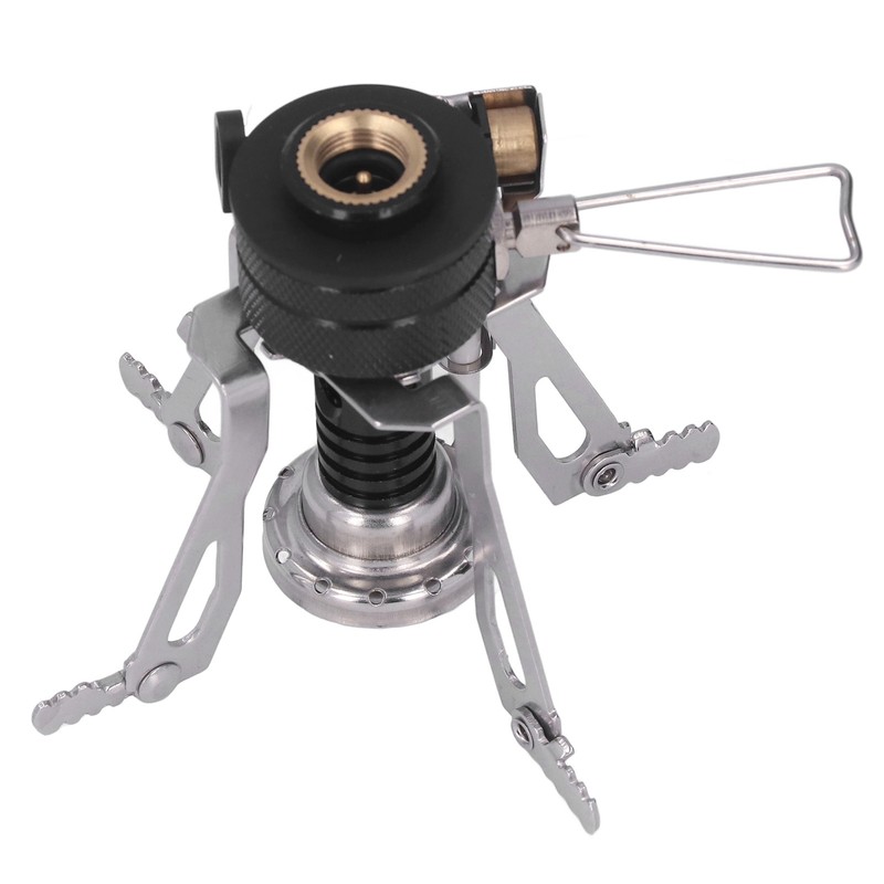 Backpacking Stove High Temperature Resistance Lightweight Foldable Gas Stove Adjustable