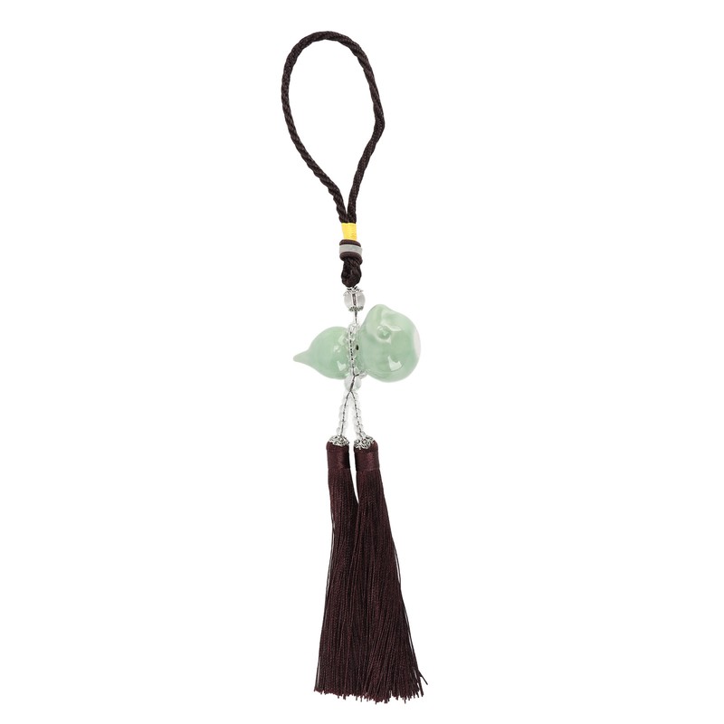 Gourd Key Chain Porcelain Beads DIY Attractive Decorative Light Weight