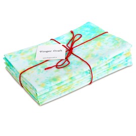 FINGERCRAFT Cloth Napkins Cotton Linen Colorful Tie and Dye Reusable Washable Set of 6 Perfect Dining Table for Parties Weddings 20x20 Inch