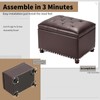 Joveco Leather Storage Ottoman Bench Rectangle 24 Inch Foot Rest