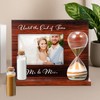 Blosssound Wedding Sand Ceremony Set Wooden Photo Frame, Hourglass Funnel,