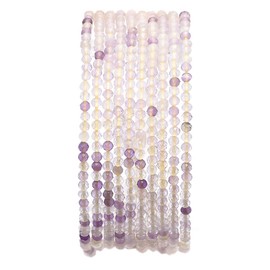 BEADIA abalorio redondas de fluorita morada natural facetadas para hacer joyas, 2-2,5 mm, 38 cm