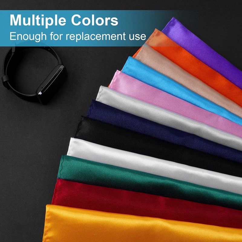URAQT Pocket Square Plain Men's Pocket Square Holder Pre-Folded Fabric