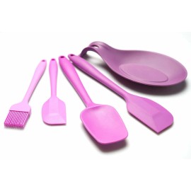 Vixia Non-Stick Silicone Spatula Set - 5-Piece Heat-Resistant Kitchen Tools for Baking