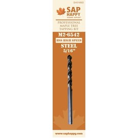 Sap Happy - Profesional Maple Tree Tapping Drill Bit for 5/16" Tap Holes, Perfect for 5/16" Tree Saver Spouts, M2 High Speed Steel