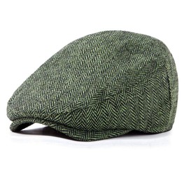 LADYBRO Irish Ivy Newsboy Cap Wool Blend Winter Hats for Men Male(Green, L/XL, 7 5/8)