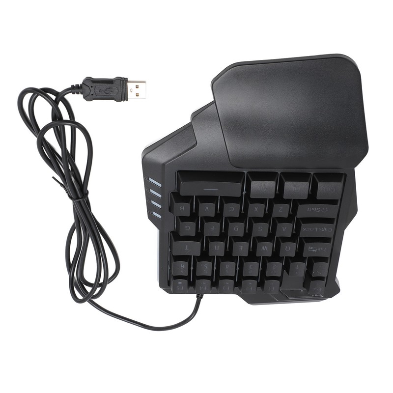 One Handed Gaming Keyboard 35 Keys Portable Gaming Keypad Backlight