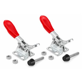 GH-201A Horizontal Toggle Clamps for Woodworking – U-Shaped Bar Quick-Release Workholding Tools, 27 kg Holding Capacity
