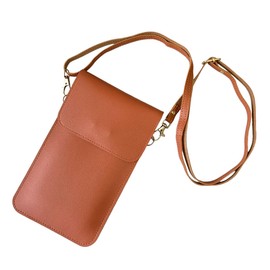 Can be charged while wearing it in the shoulder! Smartphone shoulder with window (Camel)
