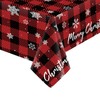 JHDZDHY 6 Pack Christmas Snowflake Tablecloth Disposable Christmas Plastic Tablecloth