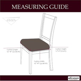 ALESWEAR Stretch Spandex Jacquard Dining Room Chair Seat Covers, Removable Washable Anti-dust Dinning Chair Seat Cushion Protectors (Dining 6PC, Beige)