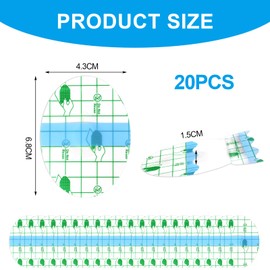 Aolso Ear Covers for Shower, 20pcs Waterproof Ear Protectors Ear Covers, Disposable Ear Stickers with Cotton Ear Plugs for Kids, Ear Protectors for Swimming, Bathing, and Other Water Sports