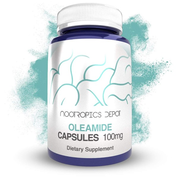 Nootropics Depot Oleamide Capsules | 100mg | 120 Count | Sleep Support Supplement | Supports Healthy Stress Levels + Promotes Relaxation