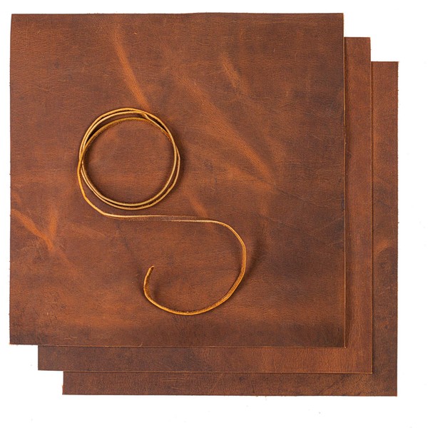 Leather Sheets for Crafts - Full Grain Buffalo Leather Squares