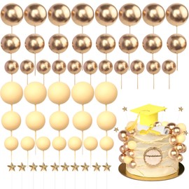 25 bolas de decoración de pasteles de graduación 2025 para decoración de tartas de graduación 2025, para decoración de tartas de escuela superior 2025, suministros de fiesta de graduación de la