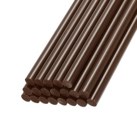 Rebower Hot Glue Sticks Mini Adhesive Hot Melt Glue Gun Sticks, [for Art, Craft, DIY, Card Making] - 0.27" x 10"/Brown/20 Pcs