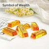 6pcs Feng Shui Golden Bar Figurines, 2.5'' Crystal Glass Gold