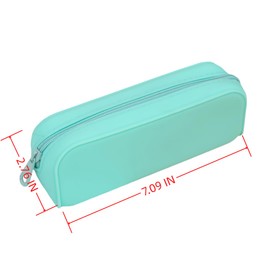IN Chenthy Women's Cosmetic Bag, Macaroon Color Silicone Cosmetic Bag, Large Capacity Travel Stationery Storage Bag for Teenagers(Green)