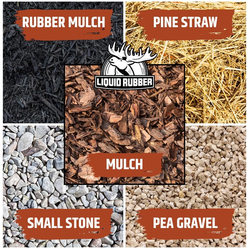 Liquid Rubber Pre-Mixed Mulch Glue - Long Lasting Bond for