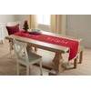 Mud Pie Reversible Holiday Table Runner, 17" x 80", Red