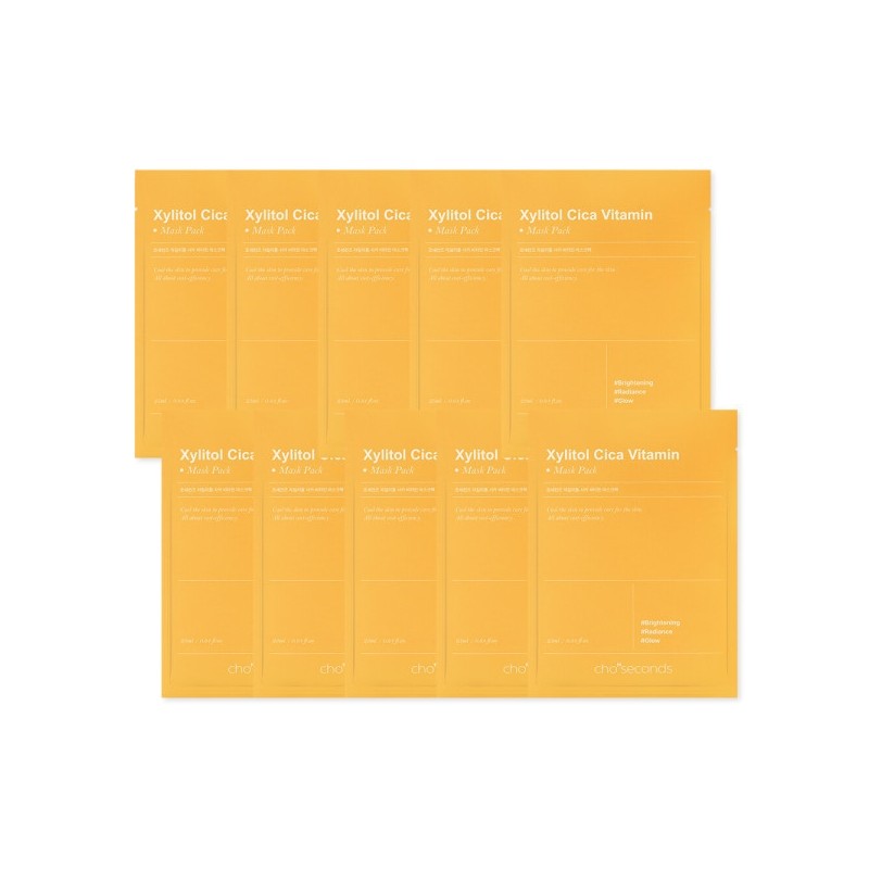 Cho Seconds Xylitol Cica Mask Pack 10 Sheets 1 Set