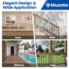 Muzata 25Pack 32'' Aluminum Deck Balusters Facemount Rectangular Railing Metal