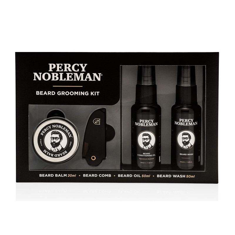 Percy Nobleman Beard Grooming Kit. Signature Scented Beard Oil 50ml.