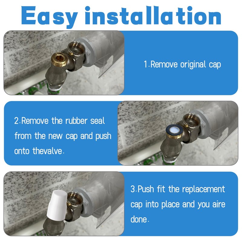 6 Pcs Universal Radiator Valve Caps, Radiator Caps, Replacement Central