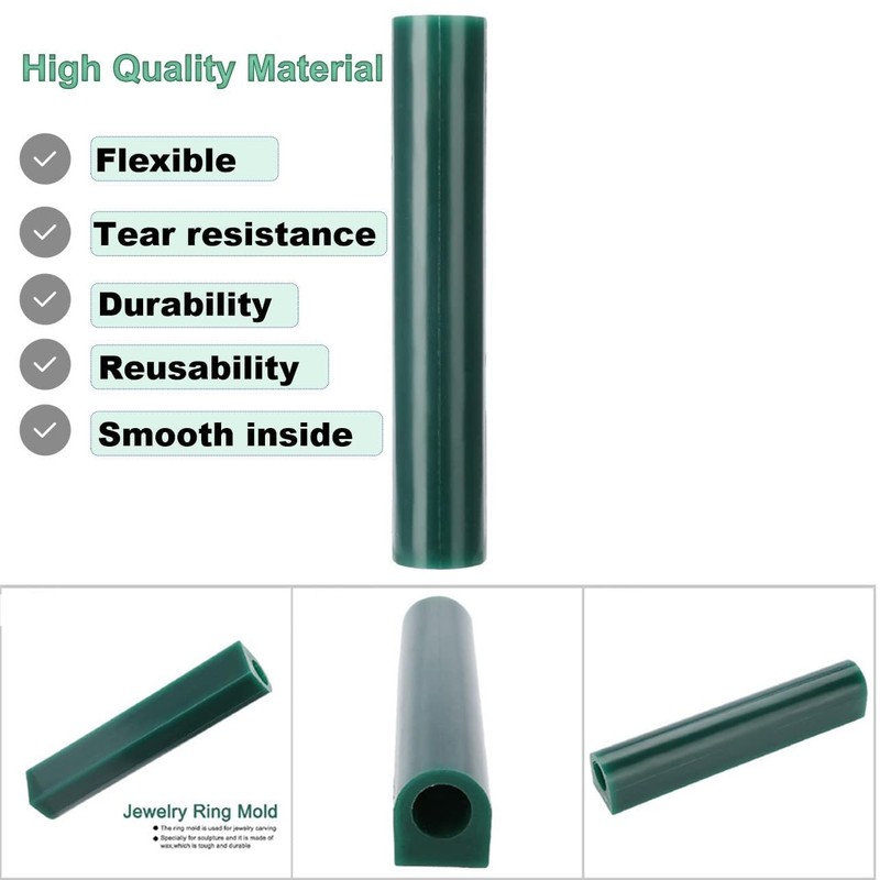 Ring Wax Casting Tube, Jewelry Ring Shape, Hard Green Wax,