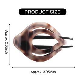 Mistofu 3Pcs French Concord Hair Claw Clips - Curved Strong Hold No Slip Grip Tortoise Clips for Thick or Thin Hair (multicolor 4)